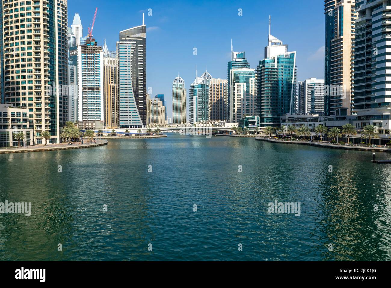 Gratte-ciels de luxe moderne de Dubai Marina, Émirats arabes Unis. Moyen-Orient. Banque D'Images