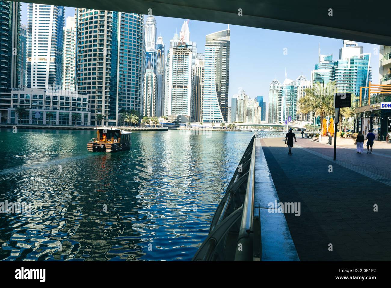 Gratte-ciels de luxe moderne de Dubai Marina, Émirats arabes Unis. Moyen-Orient. Banque D'Images