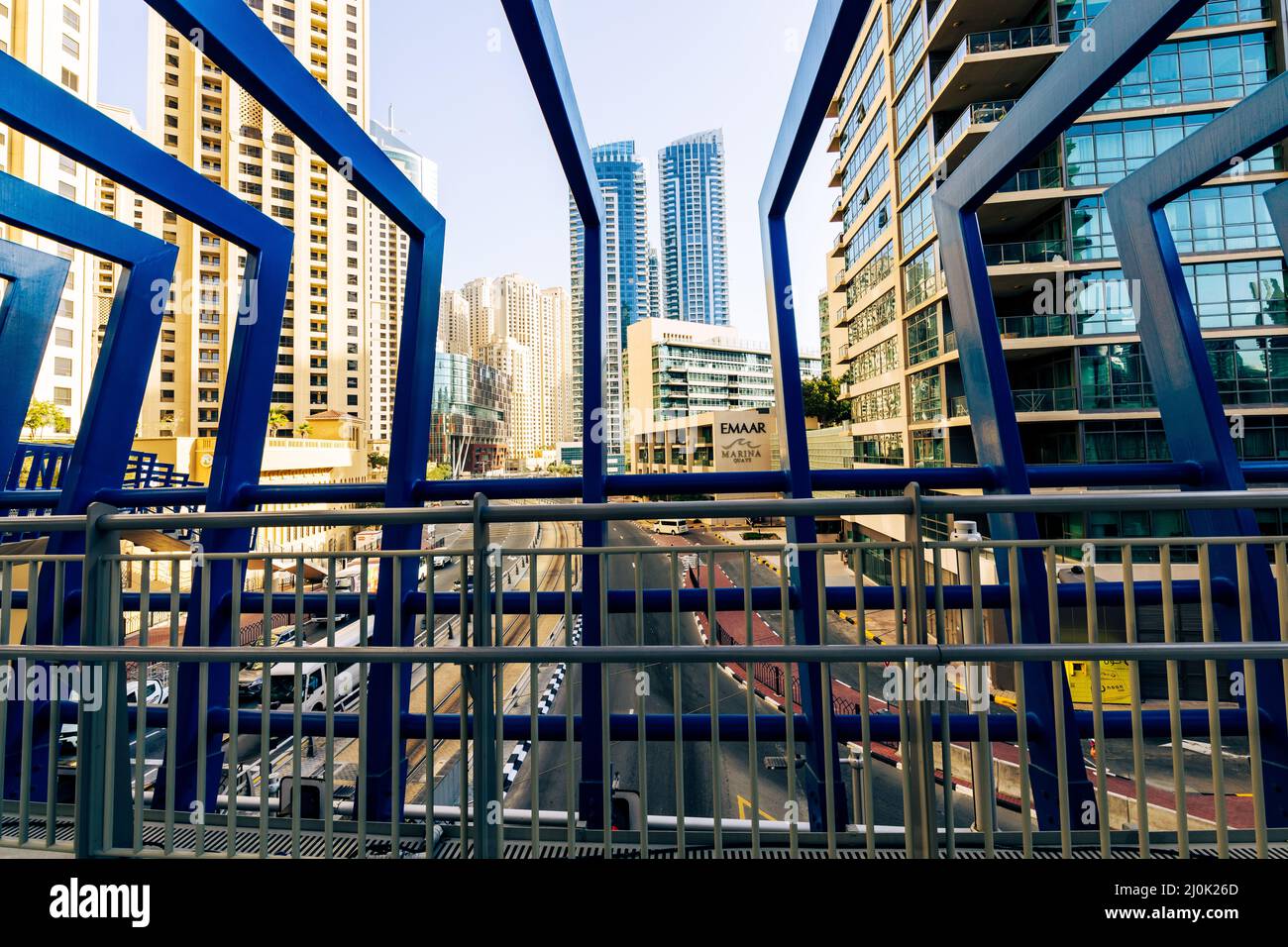 Gratte-ciels de luxe moderne de Dubai Marina, Émirats arabes Unis. Moyen-Orient. Banque D'Images