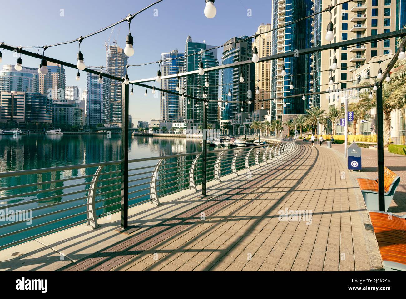 Gratte-ciels de luxe moderne de Dubai Marina, Émirats arabes Unis. Moyen-Orient. Banque D'Images