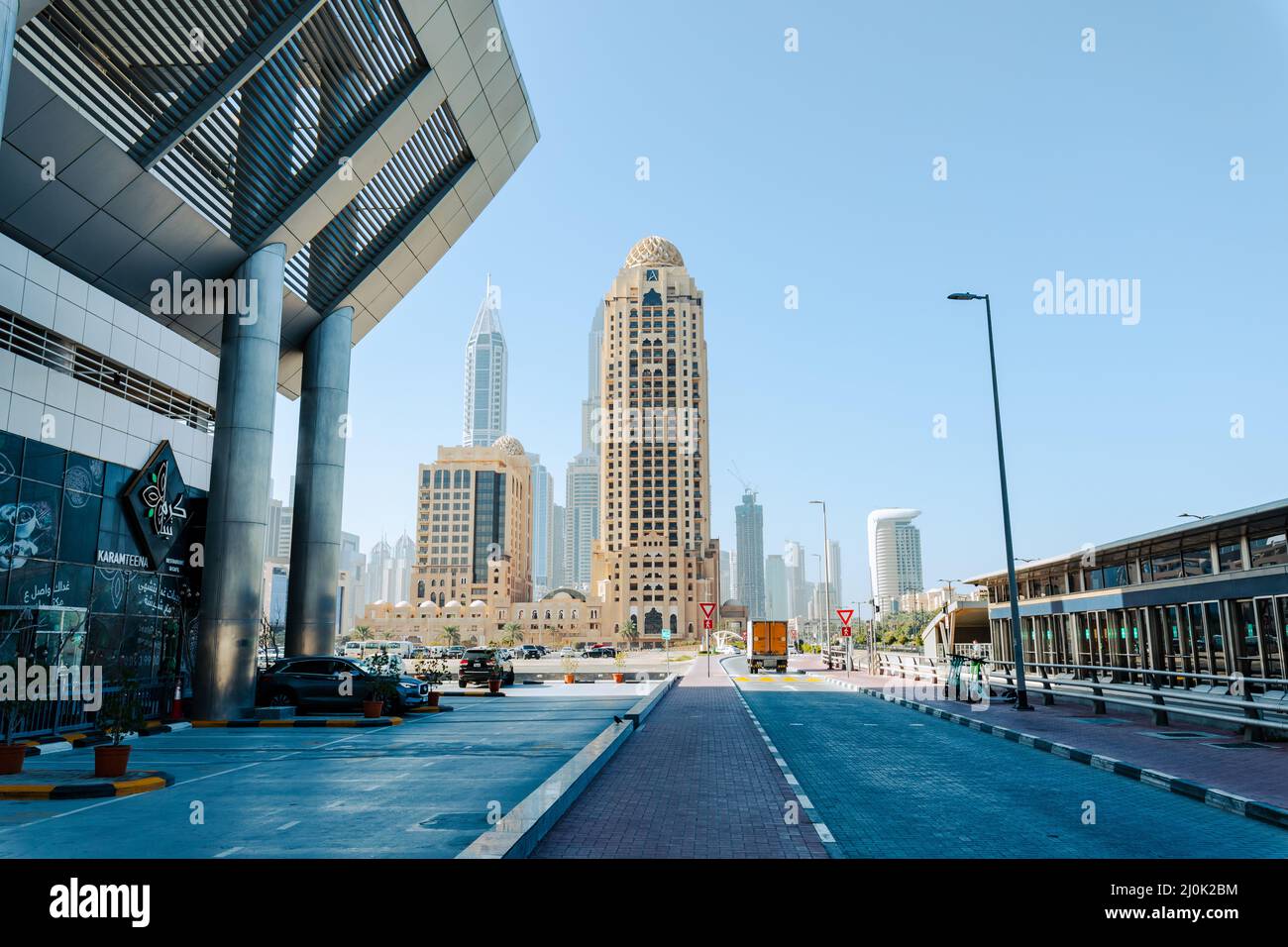 Gratte-ciels de luxe moderne de Dubai Marina, Émirats arabes Unis. Moyen-Orient. Banque D'Images