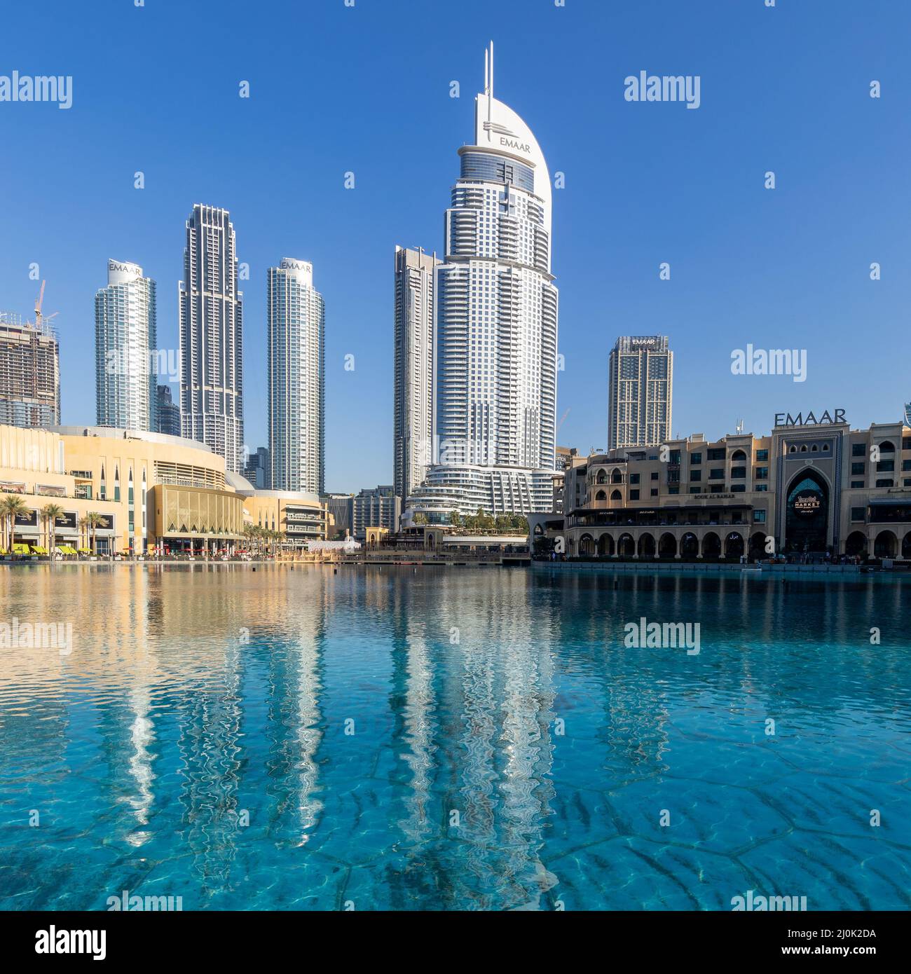 Gratte-ciels de luxe moderne de Dubai Marina, Émirats arabes Unis. Moyen-Orient. Banque D'Images
