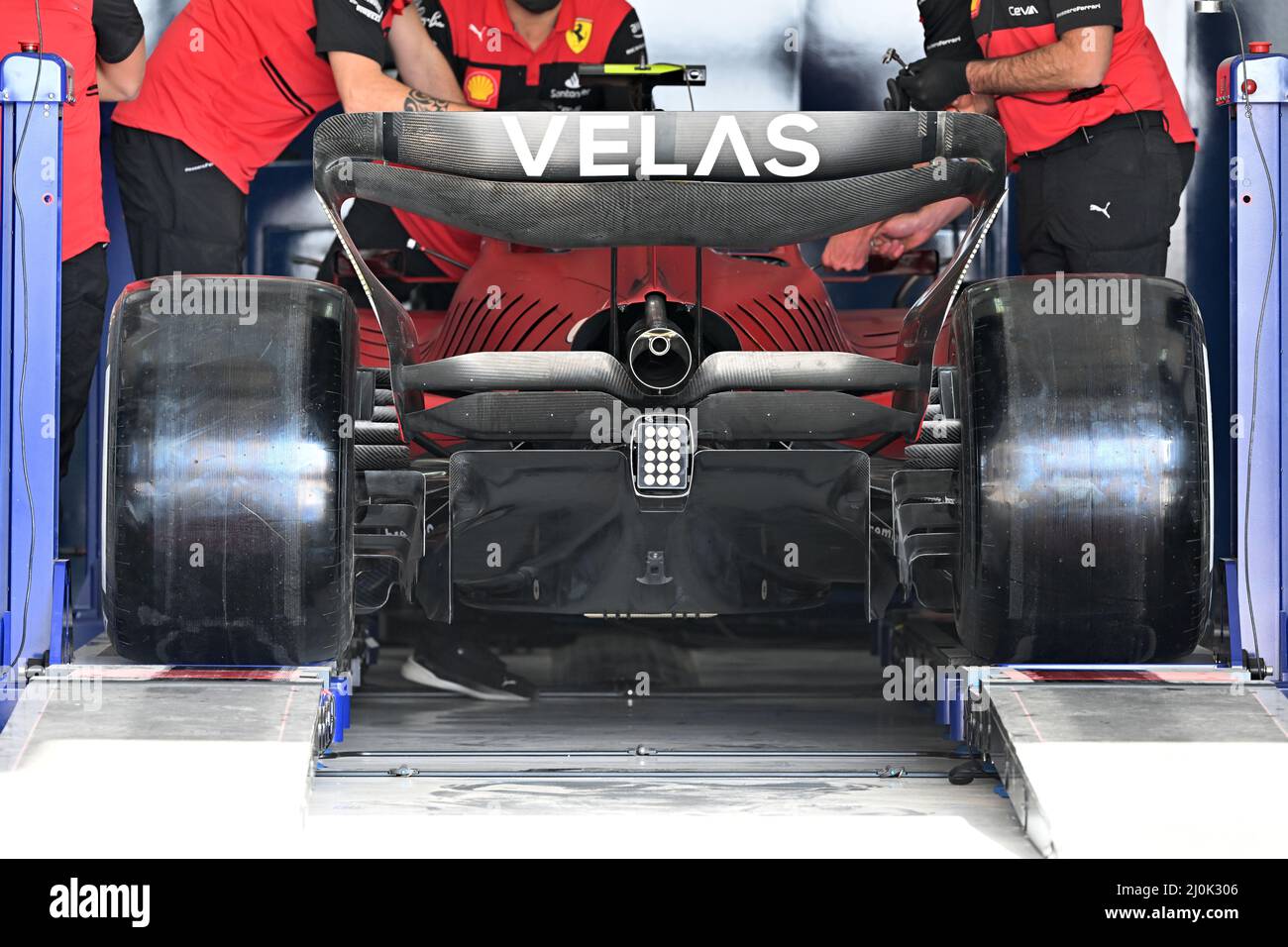 Scuderia Ferrari F1-75, diffuseur arrière de détail mécanique pendant le  Grand Prix de Bahreïn de Formule 1 Gulf Air, 1st tour du Championnat du  monde de Formule 1 de la FIA 2022,