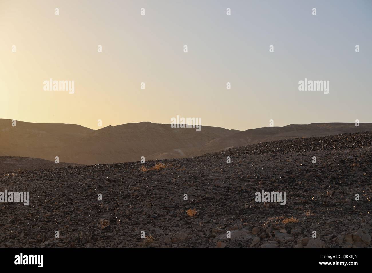 Paysage du désert du Néguev en Israël Banque D'Images