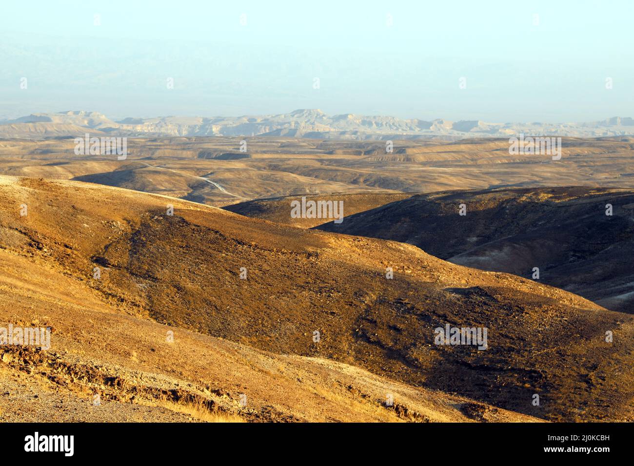 Paysage du désert du Néguev en Israël Banque D'Images