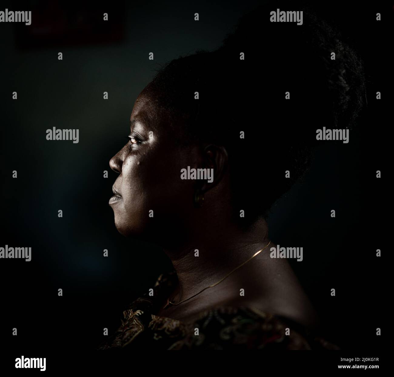 Portrait de femme noire africaine âgée Banque D'Images