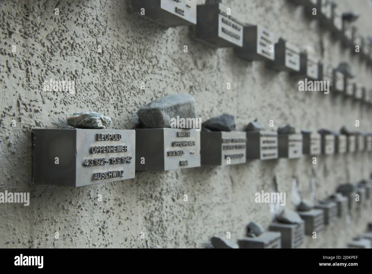 Mémorial de l'Holocauste, Francfort, Neuer Börneplatz, Hesse, Allemagne Banque D'Images