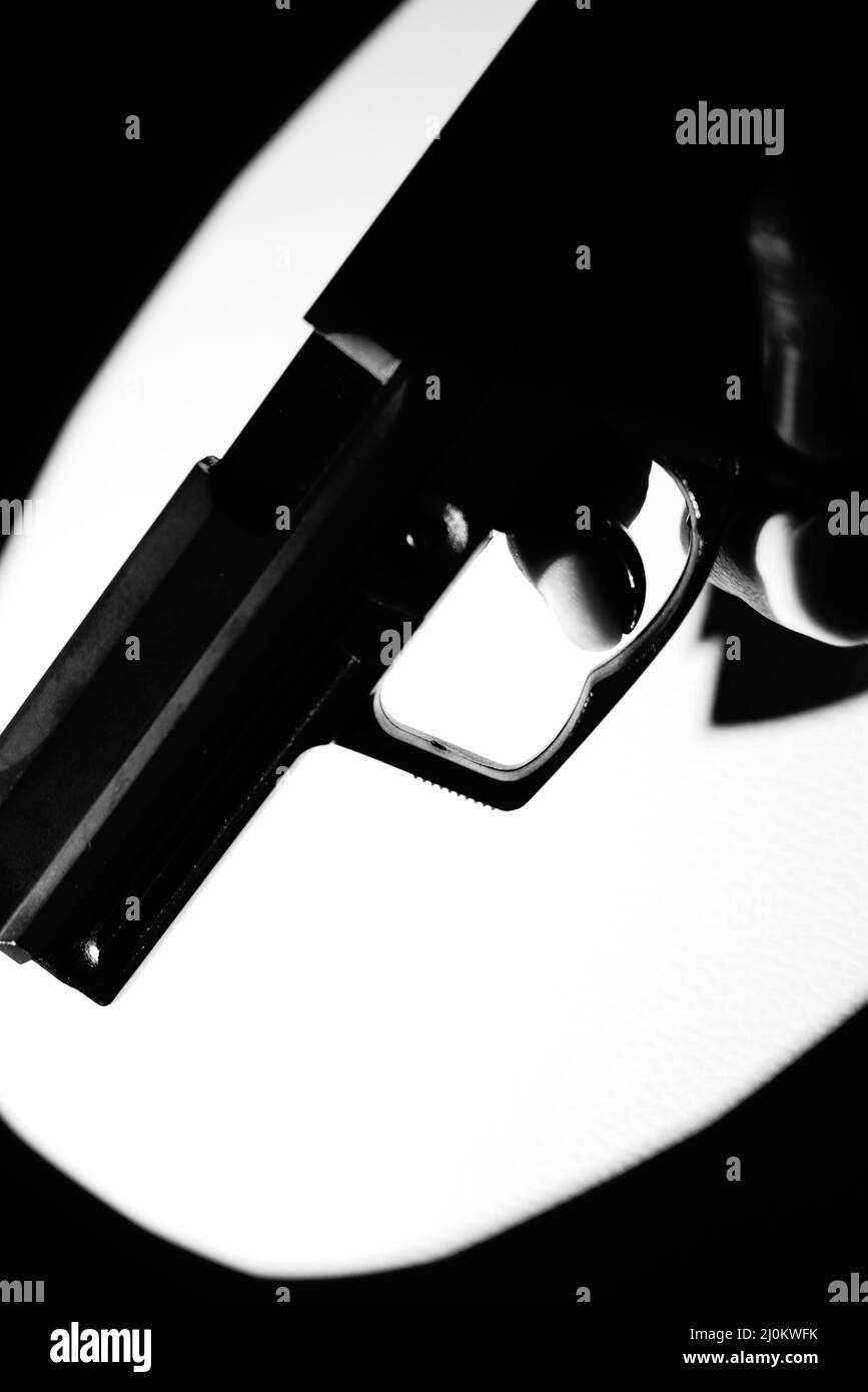 Homme tir pistolet pistolet Banque D'Images
