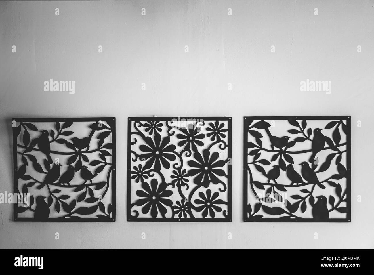 Panneau decoratif découpe laser Banque d'images noir et blanc - Alamy