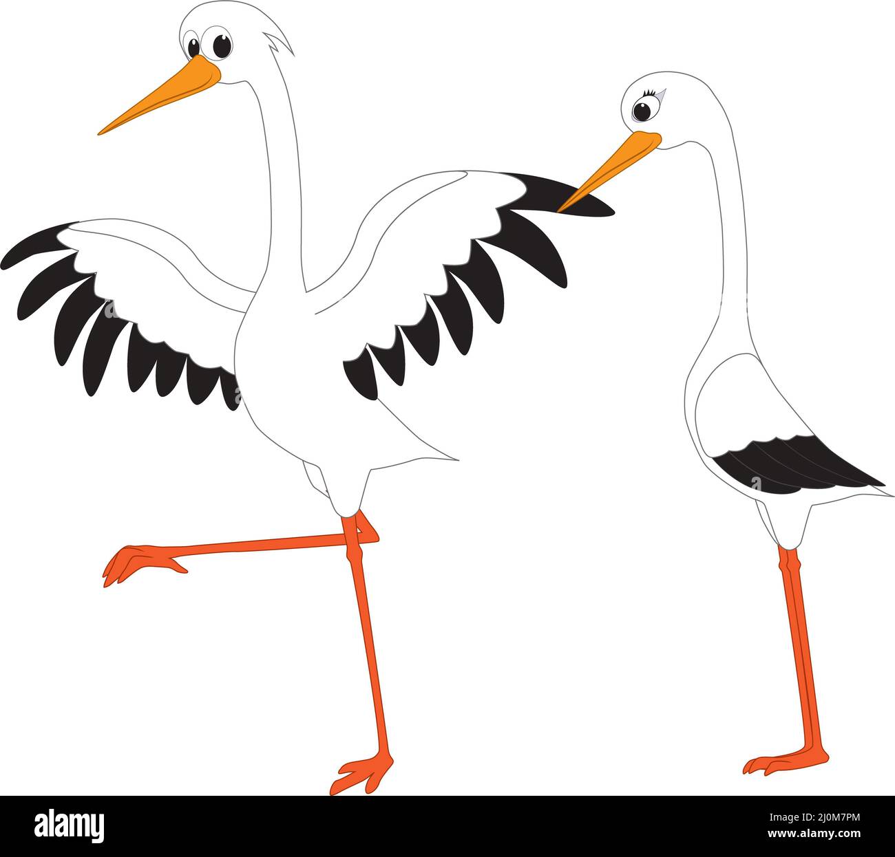 Dessin animé d'un stork Banque D'Images