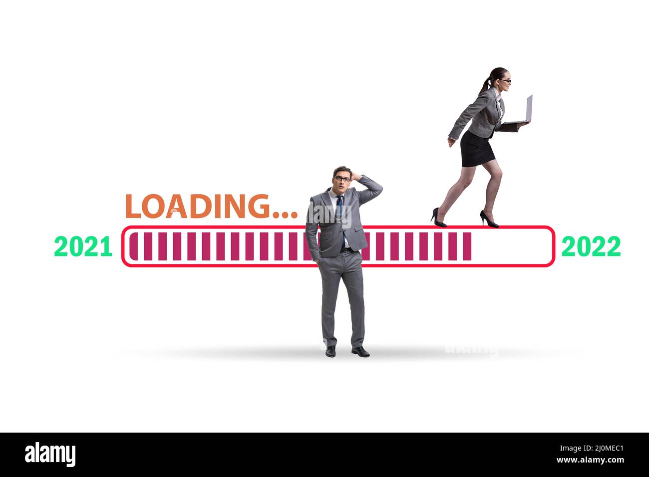 Concept de transition de 2021 à 2022 Banque D'Images