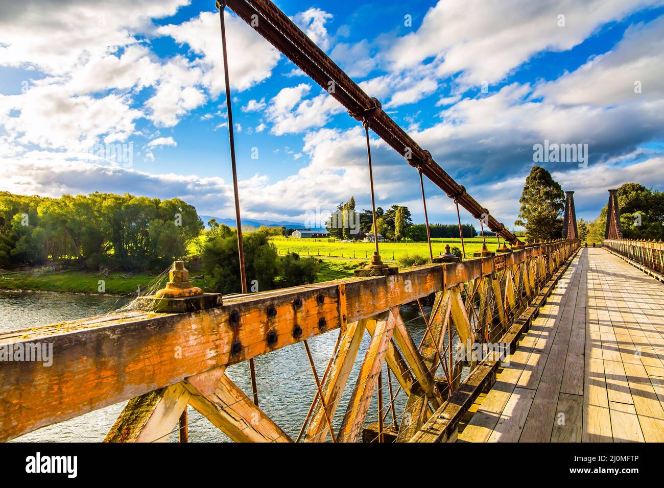 Pont en bois Banque D'Images