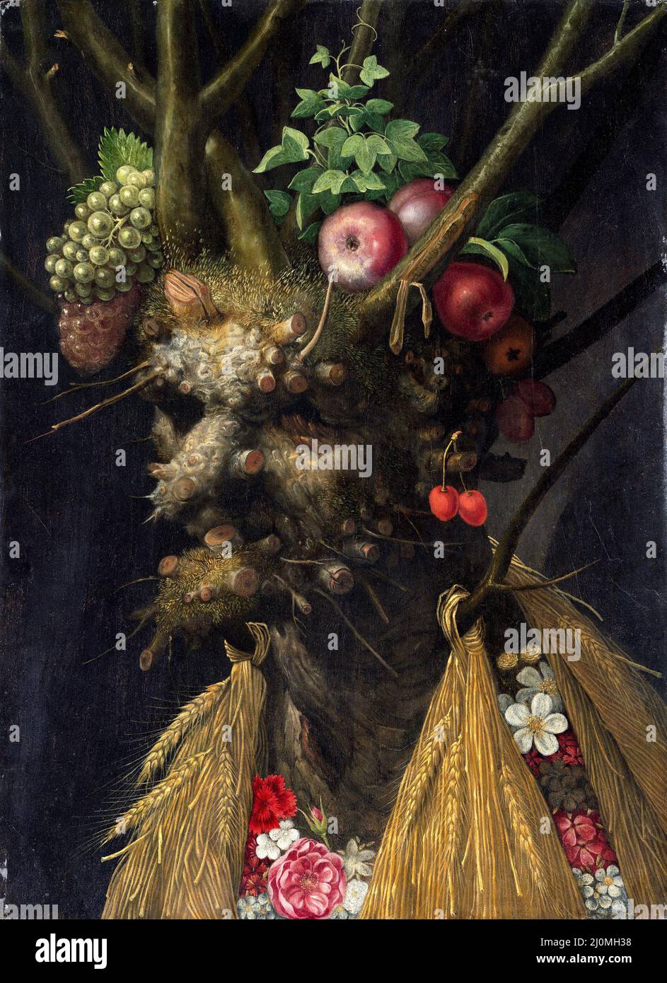 Giuseppe Arcimboldo (1527–1593) 'Giuseppe Arcimboldo, four Seasons in One Head, c. 1590, huile sur panneau, hors tout : 60,4 x 44,7 cm (23 3/4 x 17 5/8 po.) Banque D'Images
