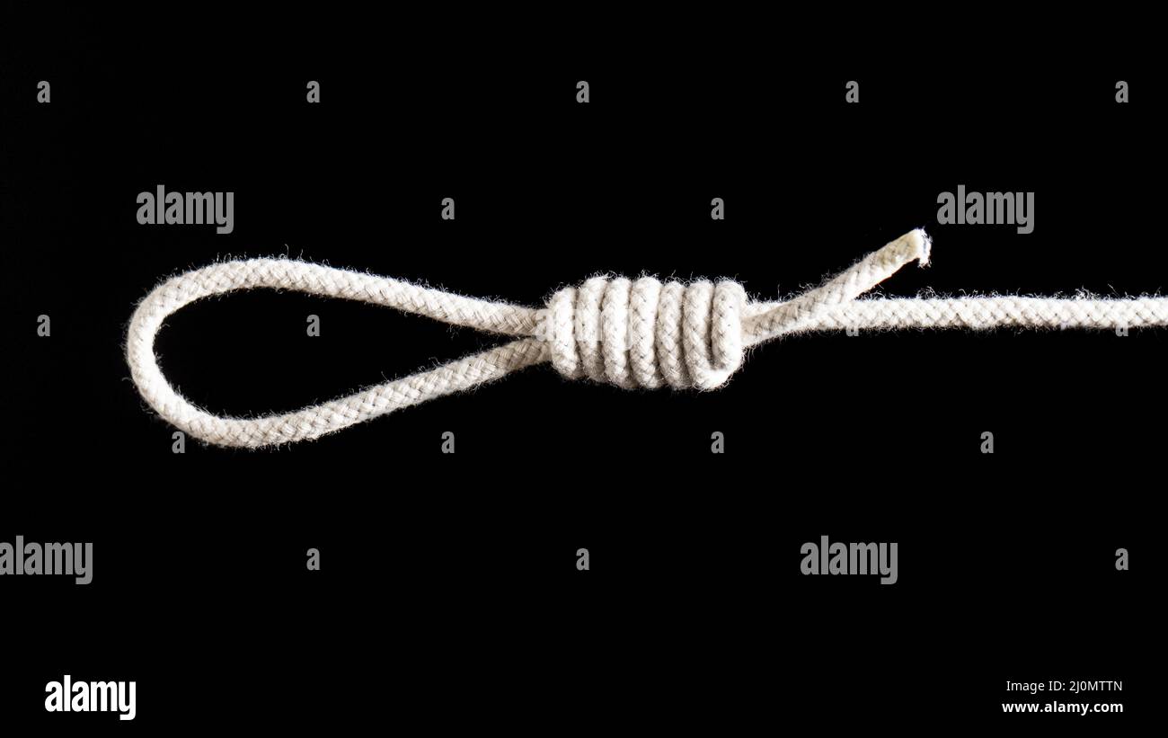 (1) nœud de tenhomme de corde en coton torsadé Banque D'Images
