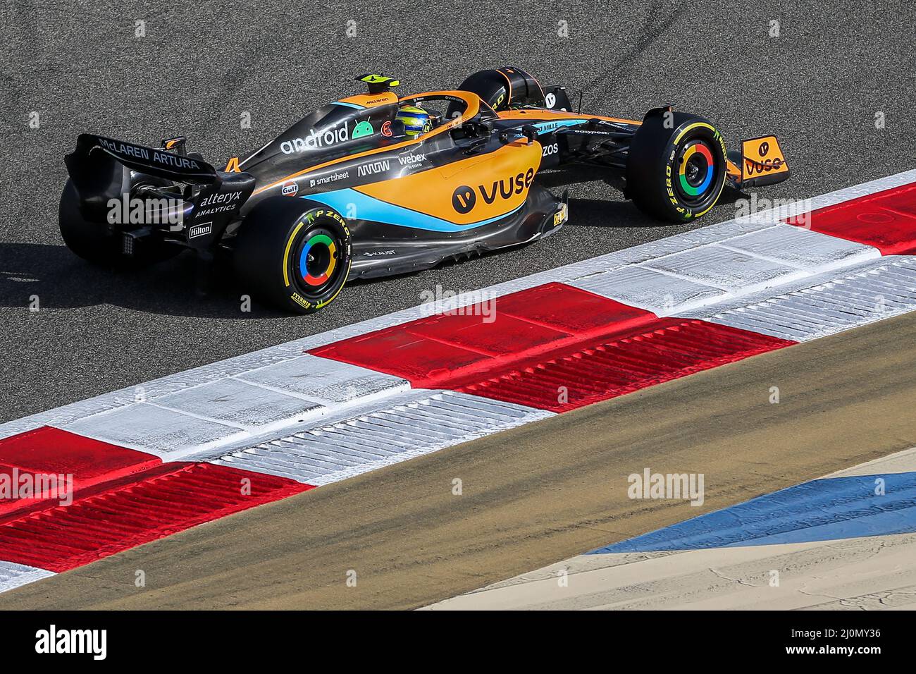 Circuit international de Bahreïn, Sakhir, Bahreïn le 19 mars 2022 Lando Norris 4 (GBR), McLaren Circuit international de Bahreïn, Sakhir, Bahreïn le 19 mars 2022 Lando Norris 4 (GBR), McLaren