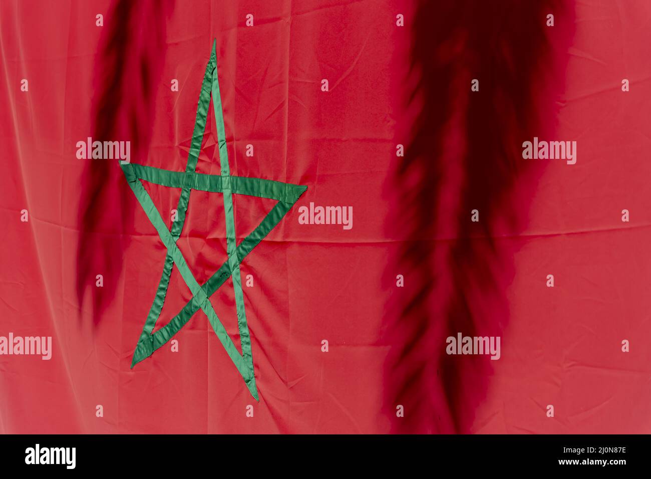Le drapeau du Maroc Banque D'Images