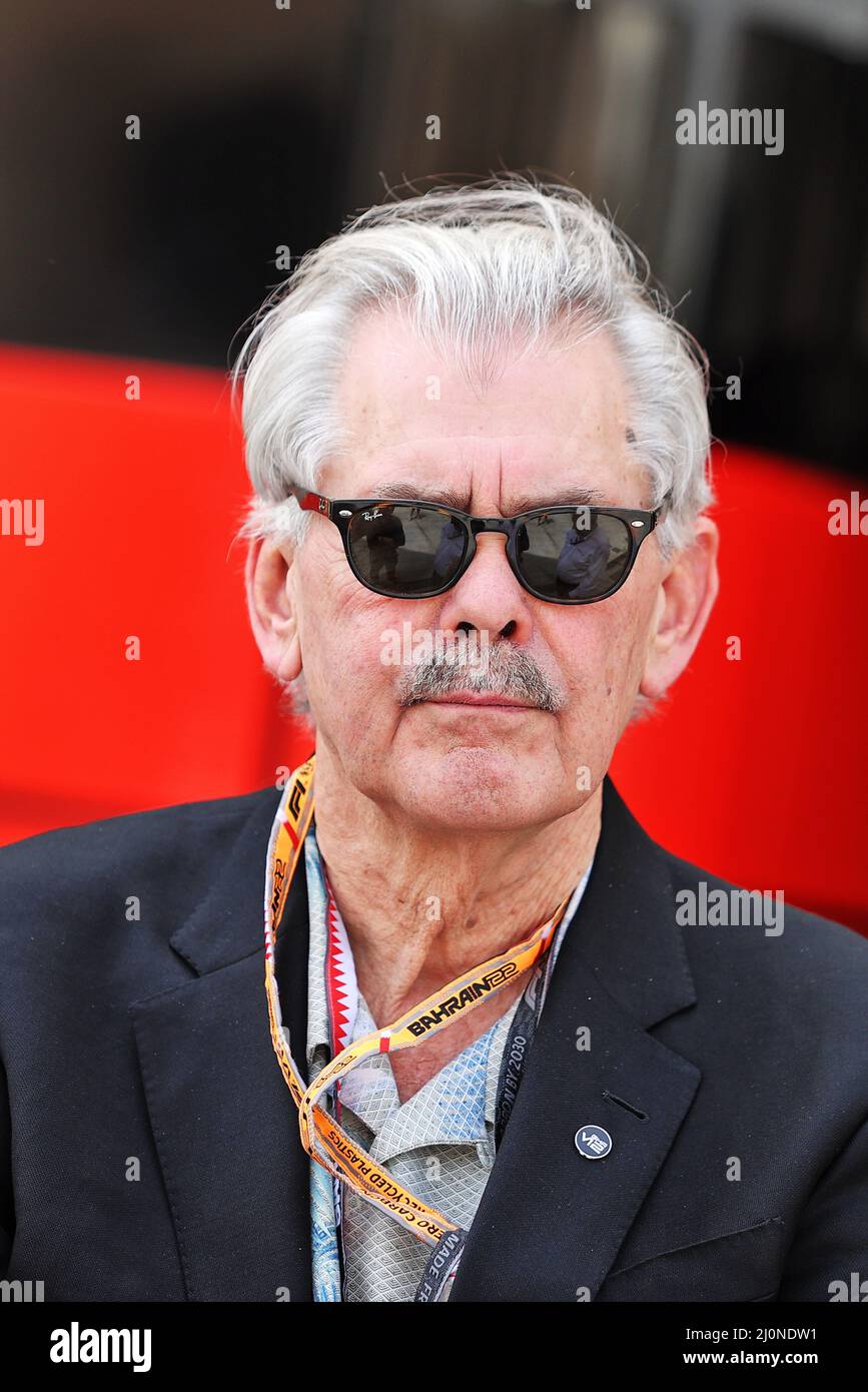 Sakhir, Bahreïn. 20th mars 2022. Sakhir, Bahreïn. 20th mars 2022. Gordon Murray (RSA) car Designer. Grand Prix de Bahreïn, dimanche 20th mars 2022. Sakhir, Bahreïn. Credit: James Moy/Alamy Live News Credit: James Moy/Alamy Live News Banque D'Images