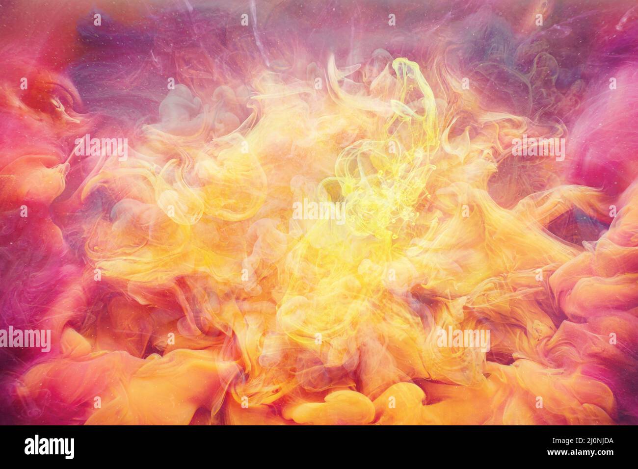 haze flux fond spirituel énergie aura jaune Banque D'Images