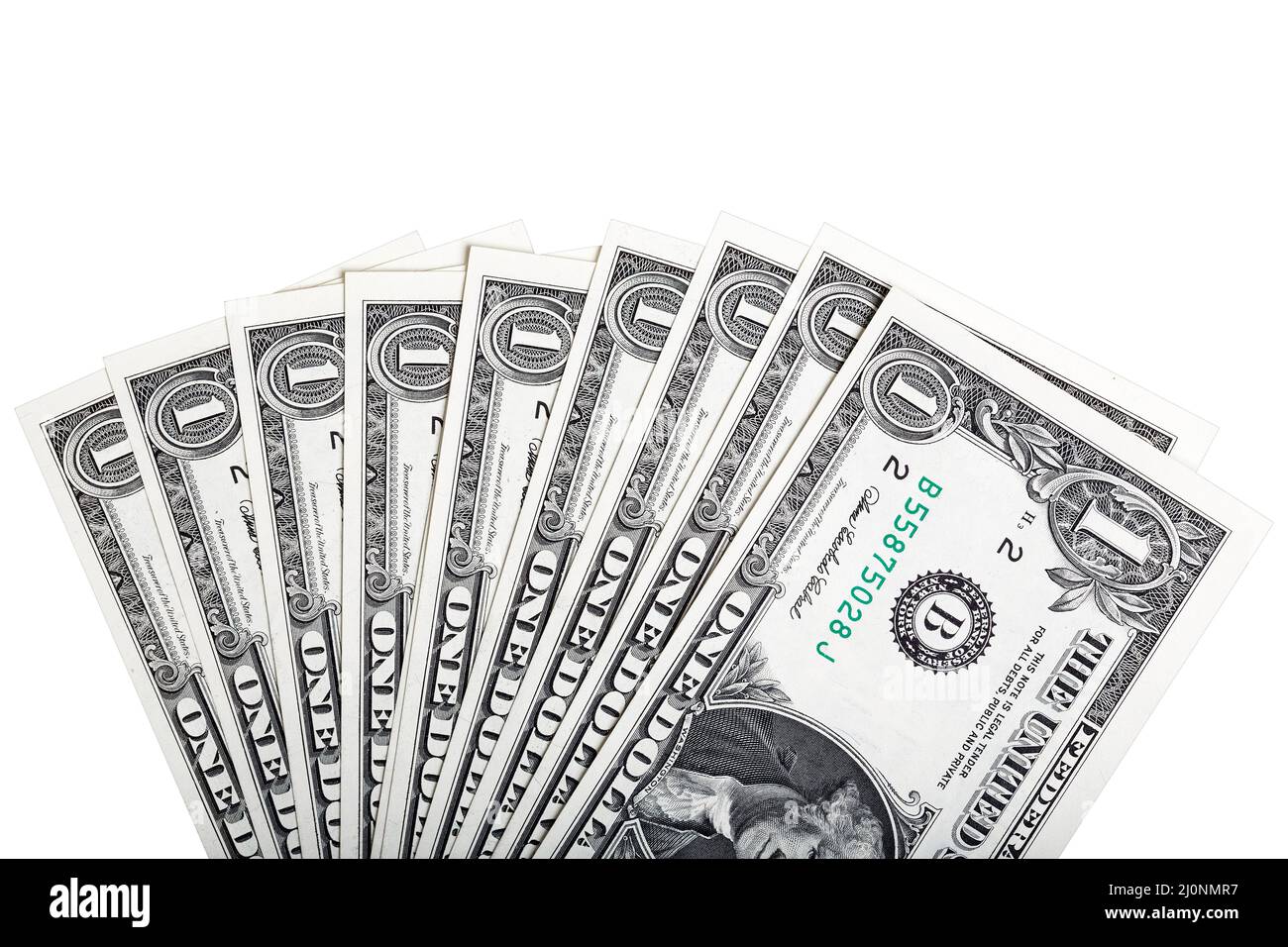 Un tas de bons d'un dollar comme fond d'argent. Banque D'Images