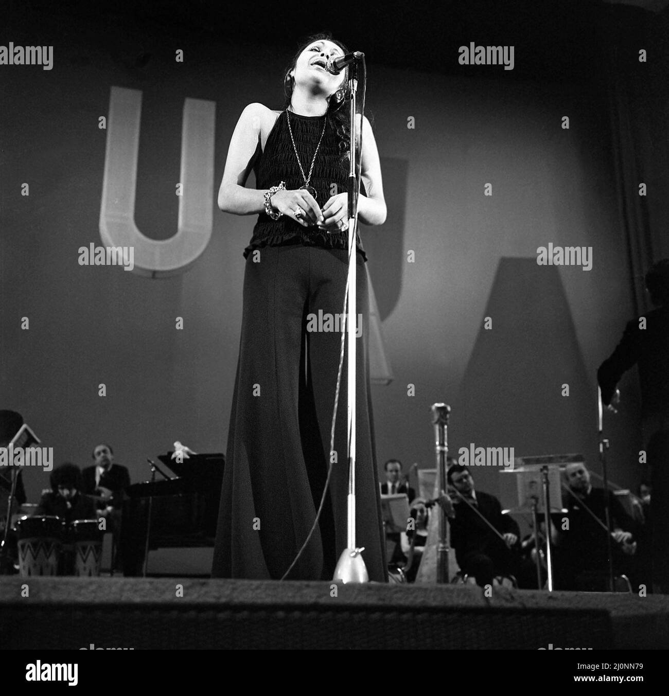 La chanteuse de jazz roumaine aura Urziceanu, env. 1975 Banque D'Images