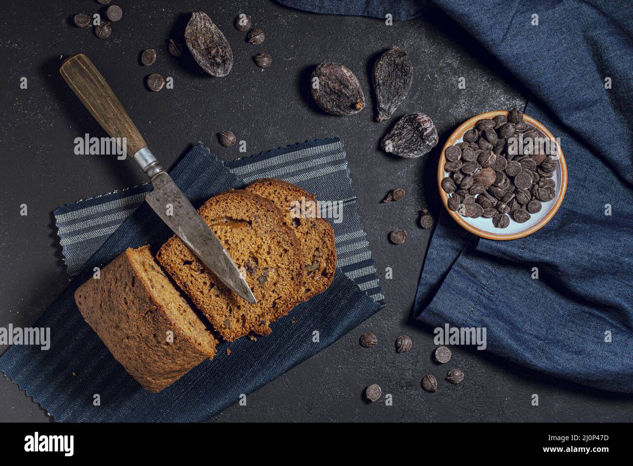 Tranches de chocolat au gâteau. Haute qualité et résolution magnifique concept de photo Banque D'Images