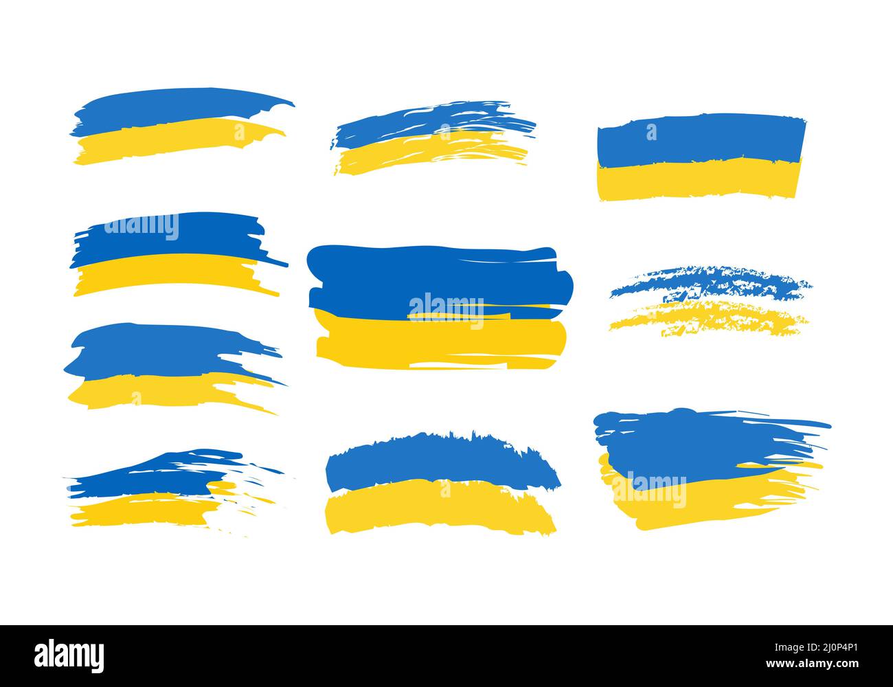 Ukraine drapeau brosse concept . Drapeau de l'Ukraine grunge style bannière arrière-plan Illustration de Vecteur