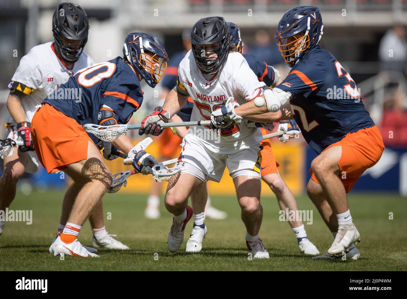19 mars 2022 les Terrapins du Maryland Luke Wierman (52) et une foule