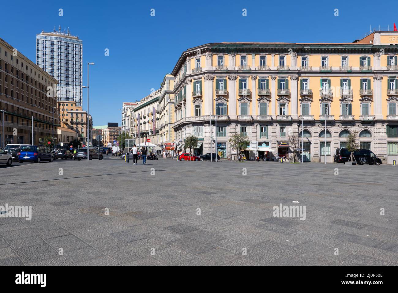 Italie, Naples, Piazza del Municipio. Banque D'Images