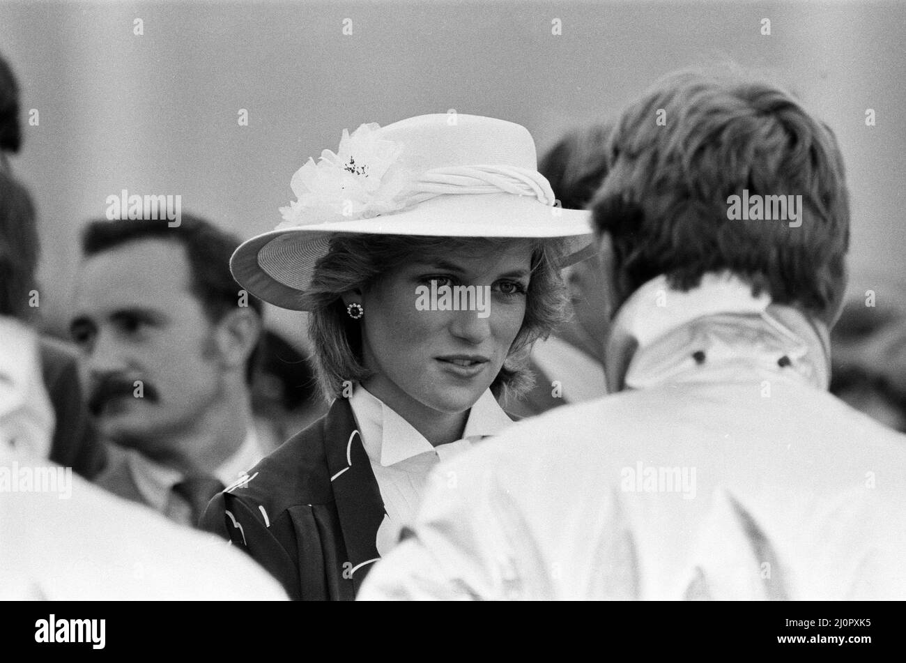 Diana, princesse de Galles, visite Auckland, Nouvelle-Zélande. Avril 1983. Banque D'Images