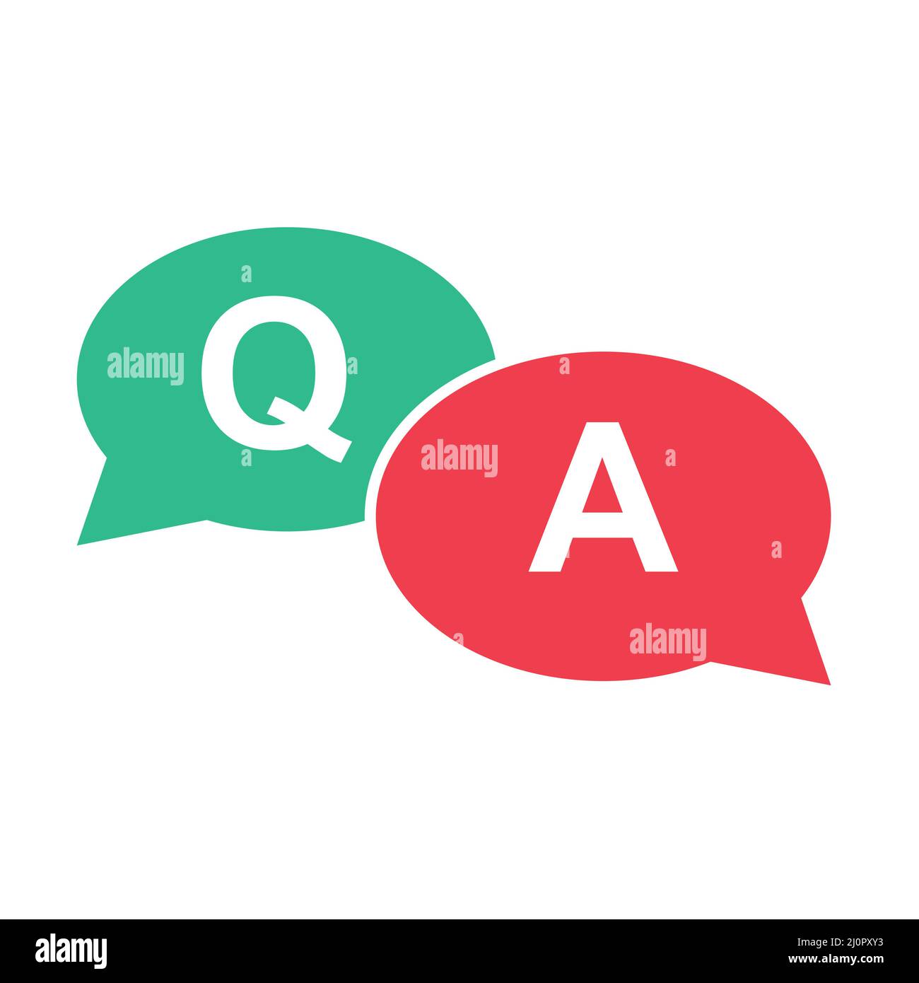 FAQ, icône de vecteur de questions fréquemment posées. Symbole de bulle d'information, message d'aide . Illustration de Vecteur