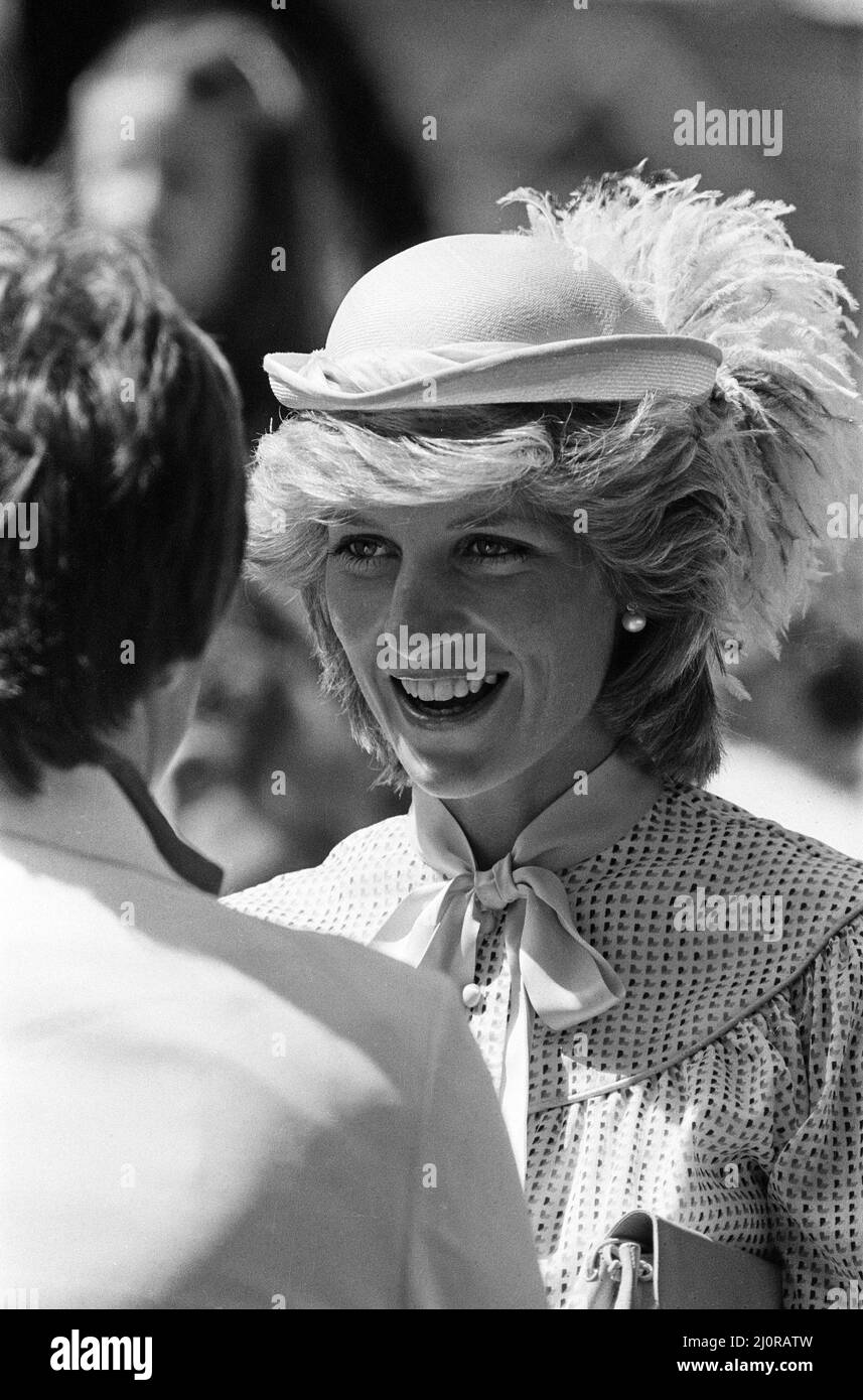 Diana, princesse de Galles, visite l'Île-du-Prince-Édouard, Canada. Juin 1983. Banque D'Images