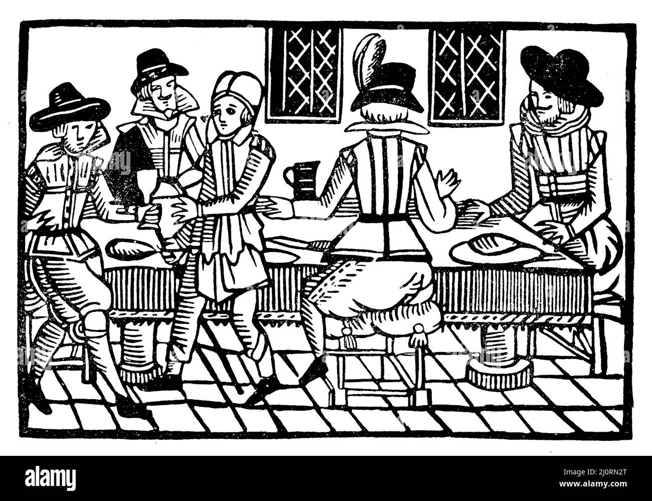 Taverne de Londres au milieu du 17th siècle, , (livre d'histoire culturelle, 1911), Taverne de Londoner dans le Mitte des 17. Jahrhunderts, Taverne londonienne au milieu du 17e siècle Banque D'Images