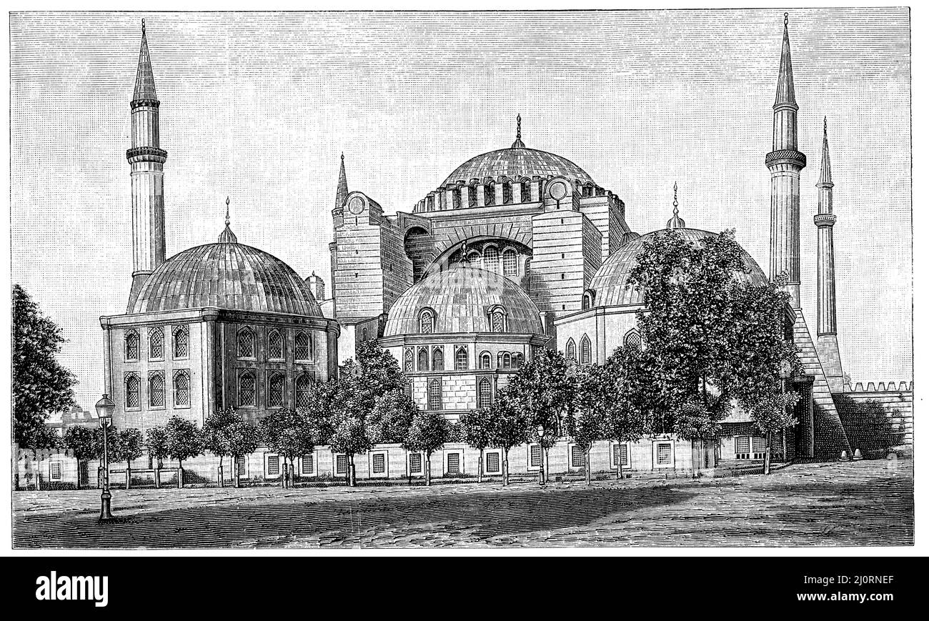 Mosquée Sainte-Sophie à Constantinople, , (, 1906), Sophienmoschee à Konstantinopel, Mosque de Sainte-Sophie à Constantinople Banque D'Images