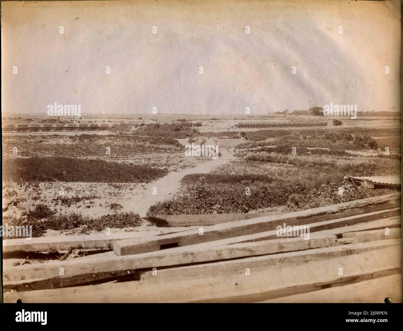 Bâtiment du 'Dock Sud' à Avellaneda, Buenos Aires, Argentine. Légende originale de la photo: 2nd novembre 1899 - Turning Basin from West Side. Banque D'Images