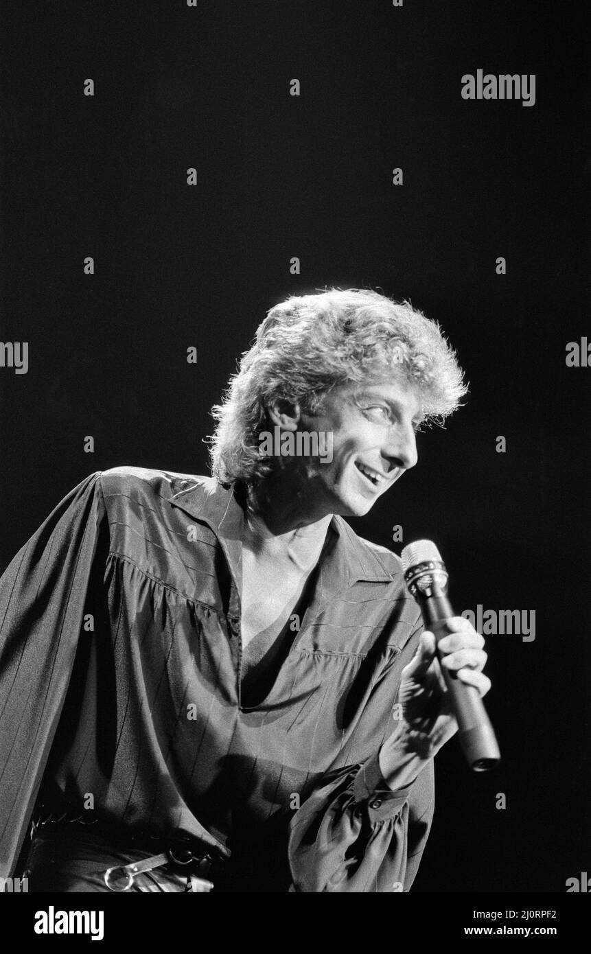 Barry Manilow en concert. Novembre 1984. Banque D'Images