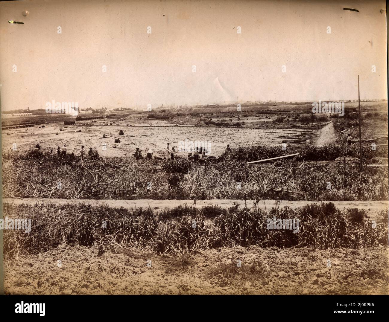 Bâtiment du 'Dock Sud' à Avellaneda, Buenos Aires, Argentine. Légende originale de la photo: 2nd novembre 1899 - Turning Basin from South East Corner. Banque D'Images