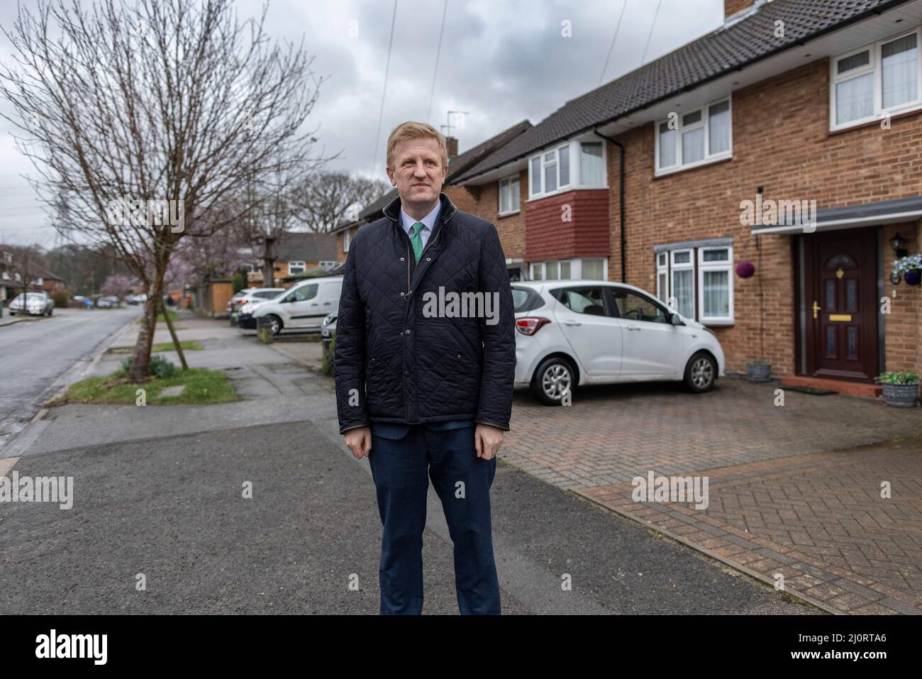 Le député Oliver Dowden a grandi à l'extérieur de la maison, Bricket Wood, Hertfordshire, Angleterre, Royaume-Uni Banque D'Images