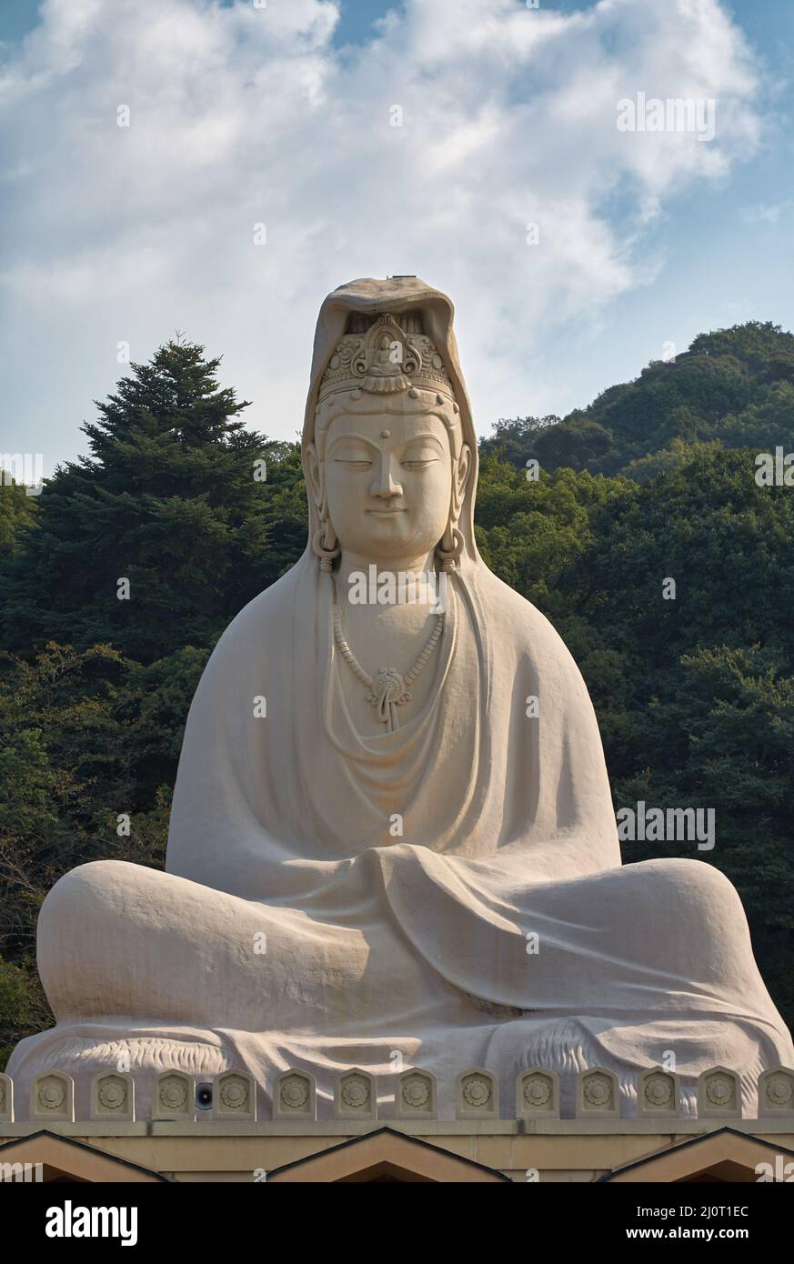 La statue de Ryozen Kannon. Kyoto. Japon Banque D'Images