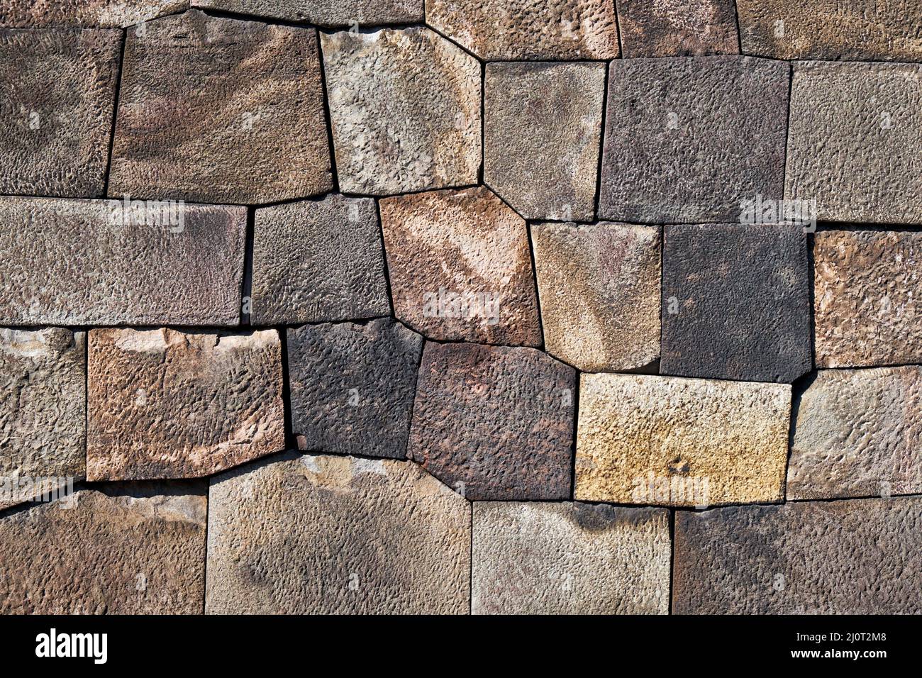 Motif en maçonnerie du mur en pierre du Palais impérial de Tokyo. Tokyo. Japon Banque D'Images