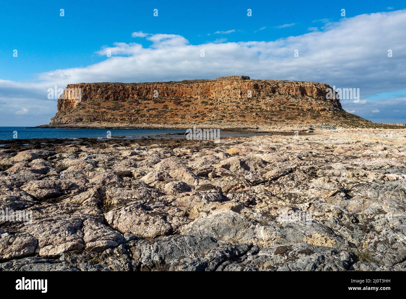 Plage de Balos, l'une des plus belles et uniques plages de Crète, Grèce Banque D'Images
