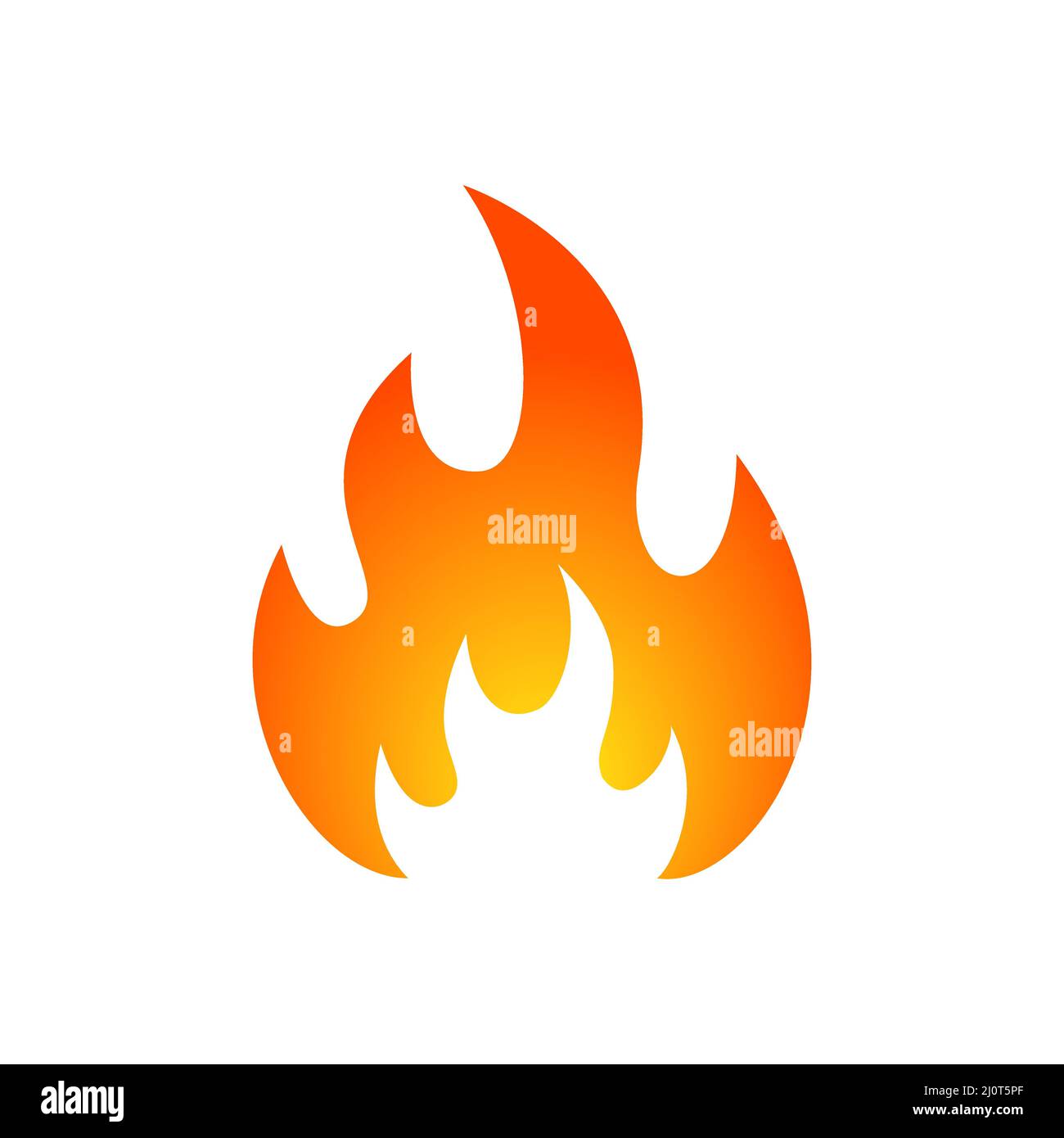 Icône de flamme. Symbole de couleur feu de camp. Vecteur isolé sur fond blanc. Illustration de Vecteur