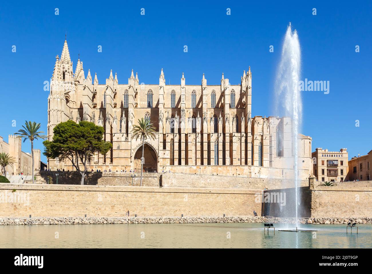 Cathédrale Catedral de Palma de Mallorca la Seu église architecture vacances voyage en Espagne Banque D'Images