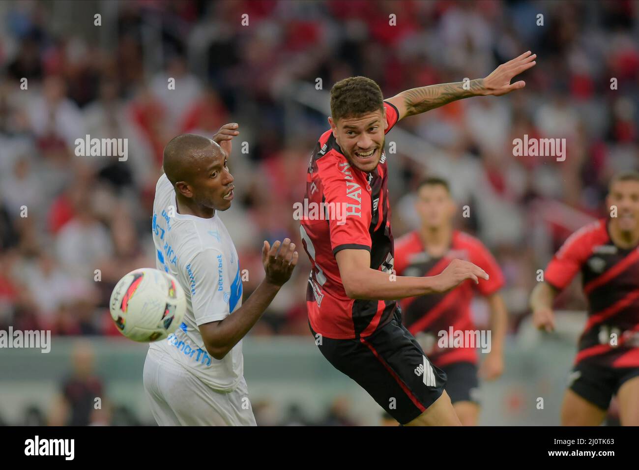 Curitiba, Brésil. 20th mars 2022. Samuel Santos et Rômulo pendant Athletico et Londrina. Match de retour du Championnat Paranaense 2022 2nd scène au stade Joaquim Américo Guimarães à Curitiba, PR. Credit: Reinaldo Reginato/FotoArena/Alay Live News Banque D'Images