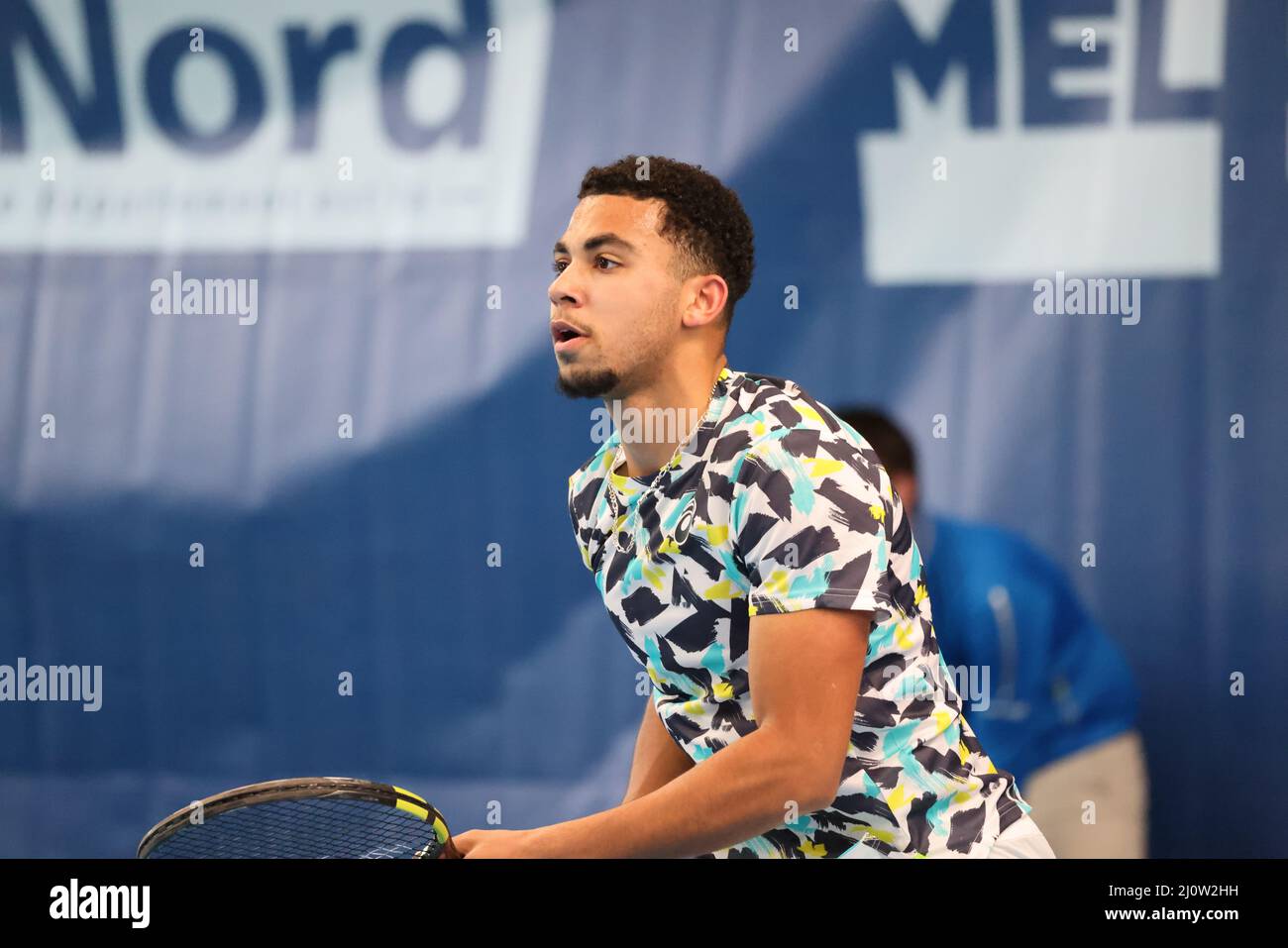 Arthur fils lors de la partie de Challenger 2022, tournoi de tennis ATP  Challenger Tour le