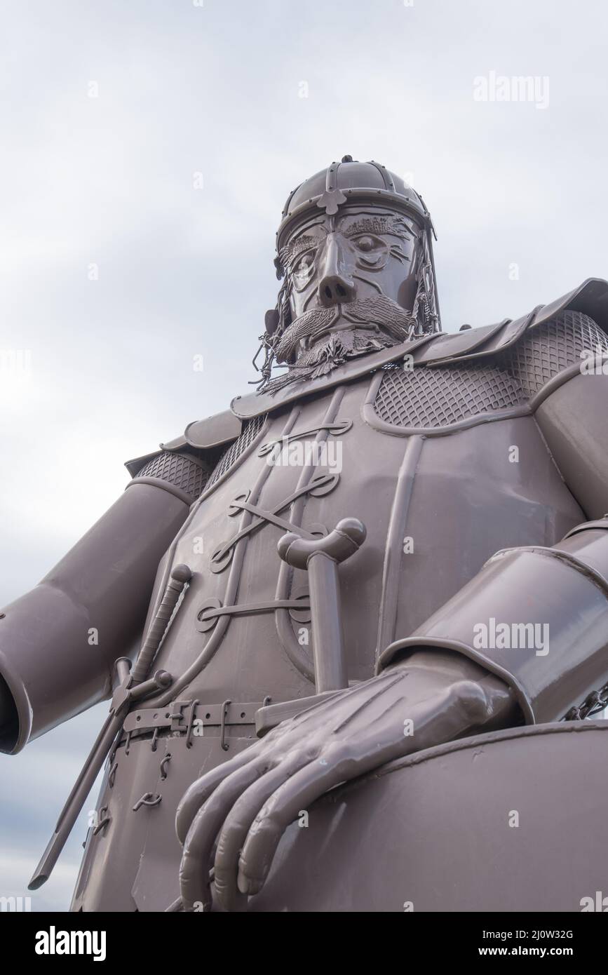 Magnus The Viking on Largs front de mer est une statue en acier