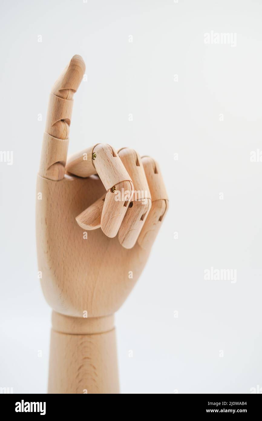 Les mains de l'image pour le dessin en bois Banque D'Images