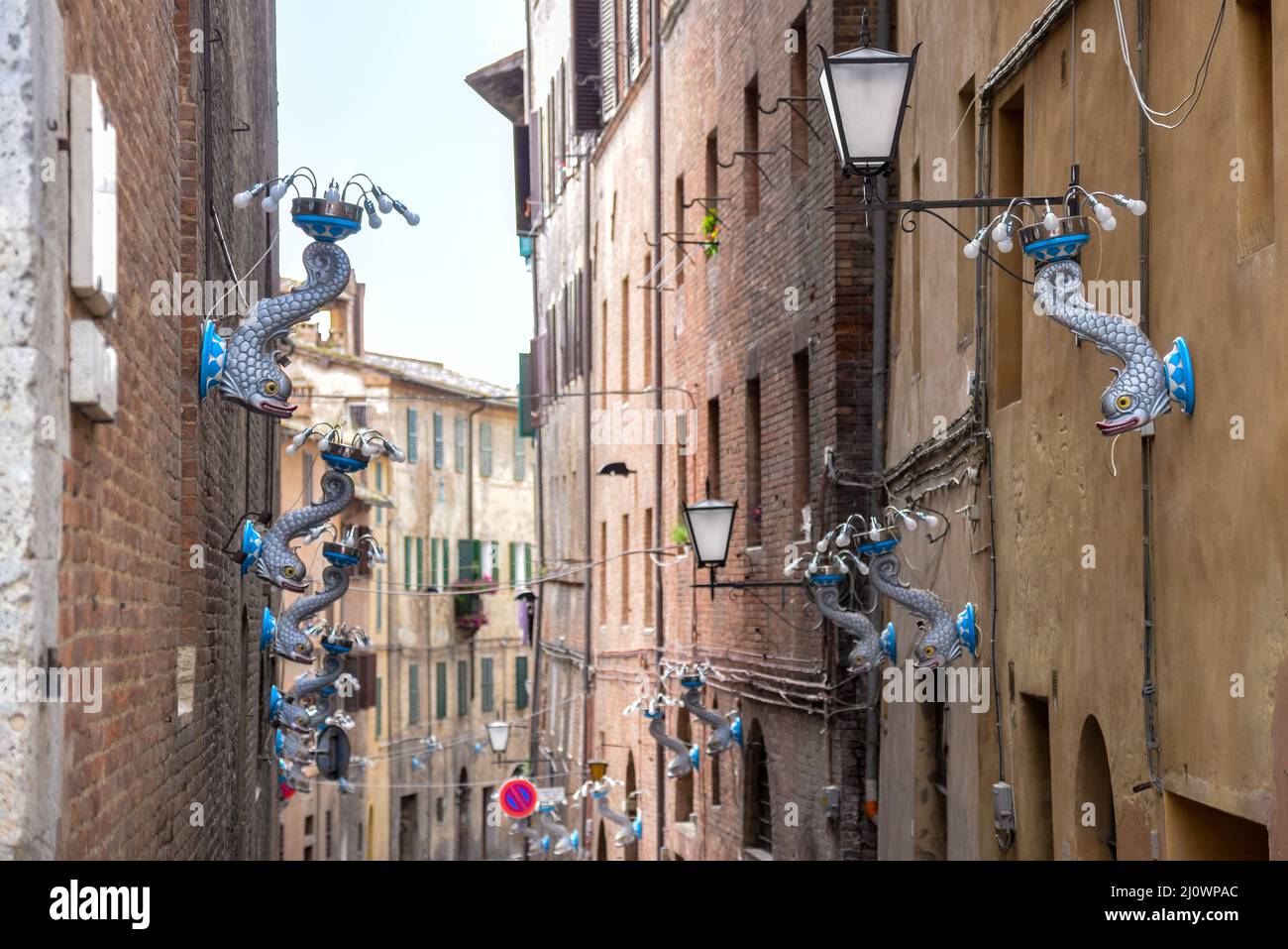 SIENNE, TOSCANE, ITALIE - MAI 18 : luminaires ornés à Sienne, Italie, le 18 mai 2013 Banque D'Images