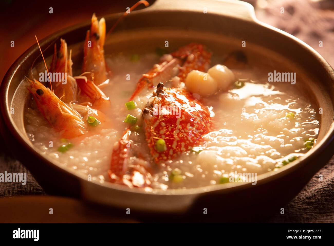 Porridge de crabe et de crevettes Banque D'Images