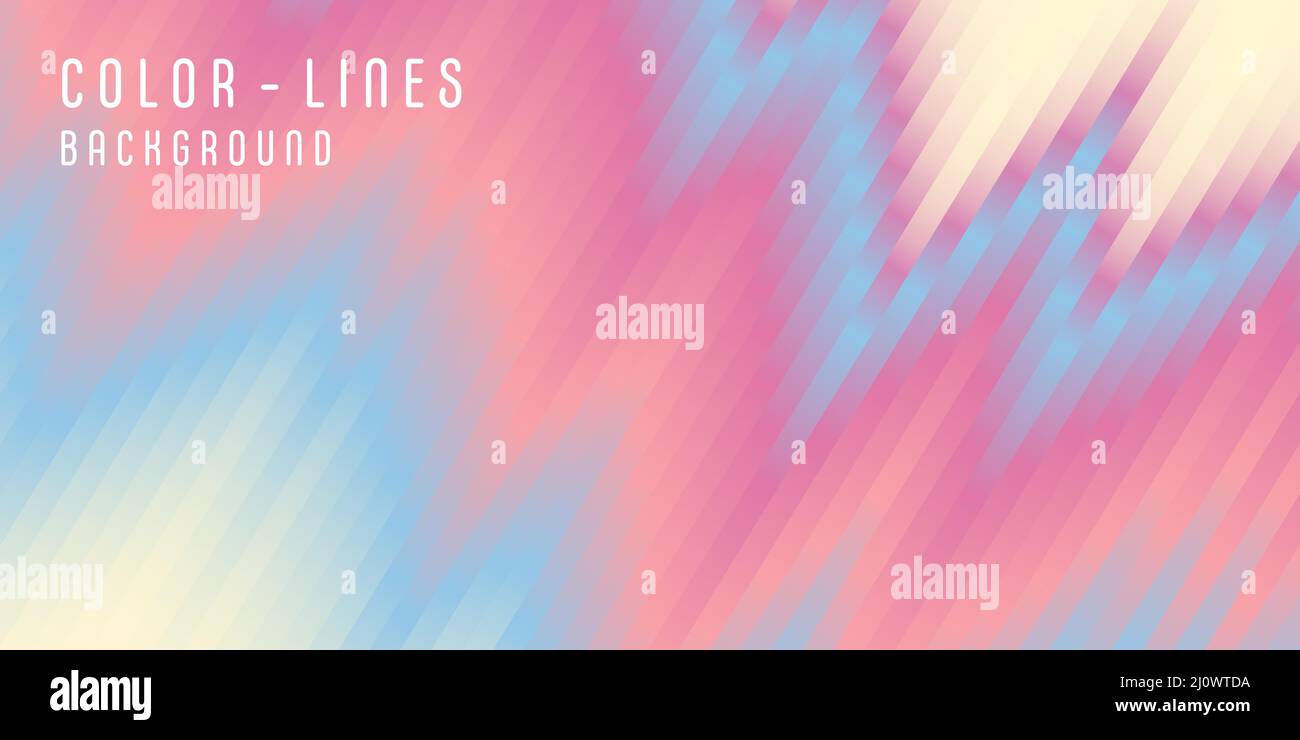 Arrière-plan de motif de ligne de dégradé abstrait. Conception de modèle de couleur pastel. Vecteur d'illustration Illustration de Vecteur