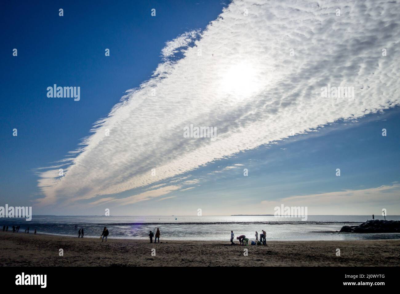 Plage de Chatelaillon sur la côte Atlantique, France Banque D'Images